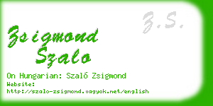zsigmond szalo business card